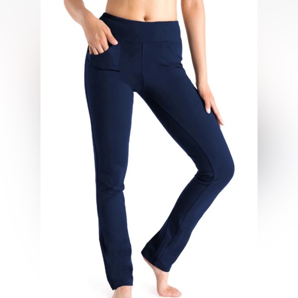 Yogipace Pants - Yogipace Straight Leg Yoga Pants 5 Pockets Navy Blue Size M/29”